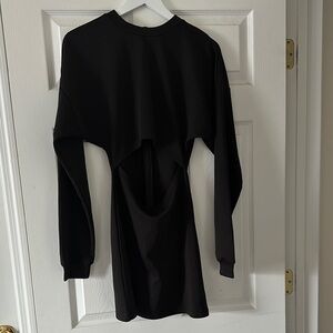 Black Long Sleeve Cutout Dress